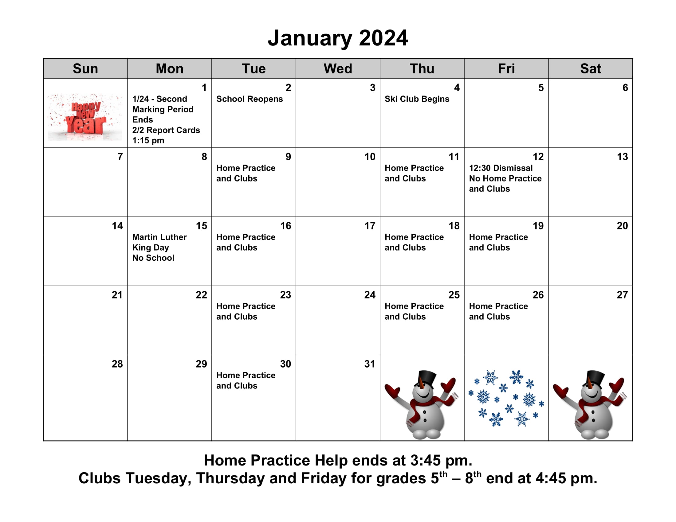 Current Month Calendar Soaring Heights Charter School