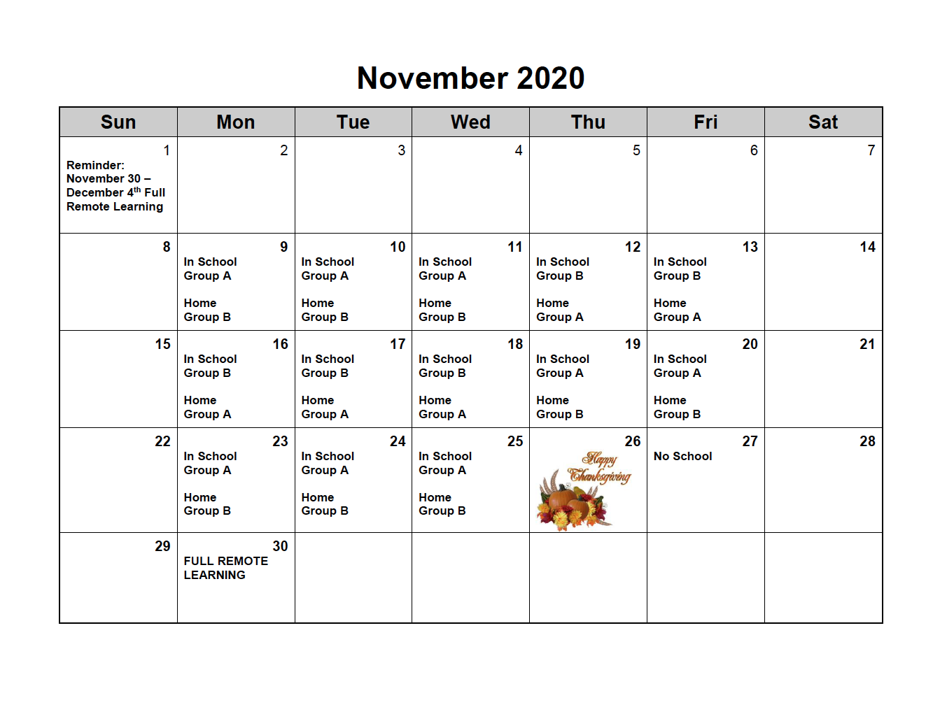 Current Month Calendar Soaring Heights Charter School